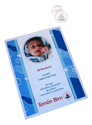 Fototarjetas Bautismo Imanes Baby Shower Imprimibles