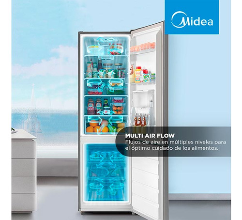 Refrigerador Midea No Frost 262 Litros Silver Mdrb380fge5
