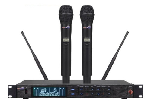 Micrófono Inalámbrico Doble Uhf 50m Bestsound Ulxd4 Rack