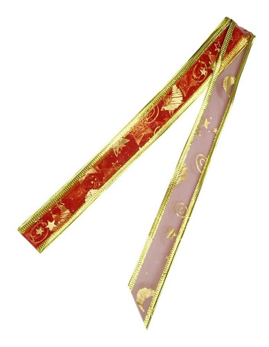 Kit Fita Decorativa Aramada Natal Laços 2,5cm X 2,7m - 3 Un