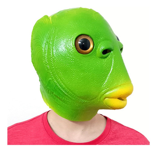 Tocado De Pez Verde For Halloween, Máscara De Animal,