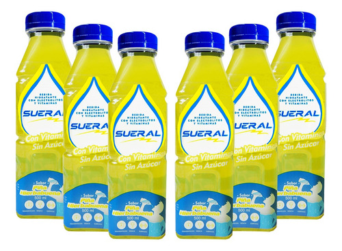 Six Pack Sueral Bebida Hidratante Piña Hierbabuena