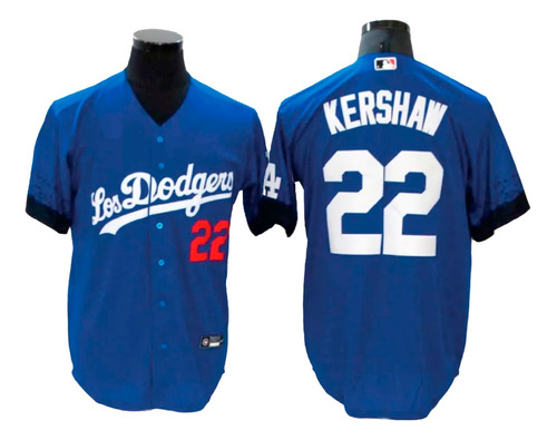 Camiseta Casaca Baseball Mlb Losdodgers Kershaw 22 - L