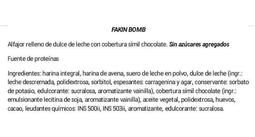 Imagen 3 de 8 de Alfajor Proteico