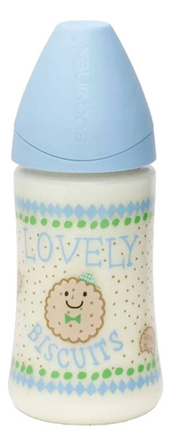Biberones 270ml/9oz Flujo Medio 2pzas Suavinex Color Azul Claro Lovely Biscuits