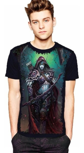 Camiseta Criança Frete Grátis Jogo World Of Warcraft Sylvana