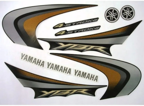 Kit Adesivo Jogo Faixas Yamaha Ybr 125 2007 Preta