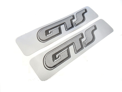 Emblema Gts Vw Gol Cinza Coluna Da Porta Adesivo O Par 