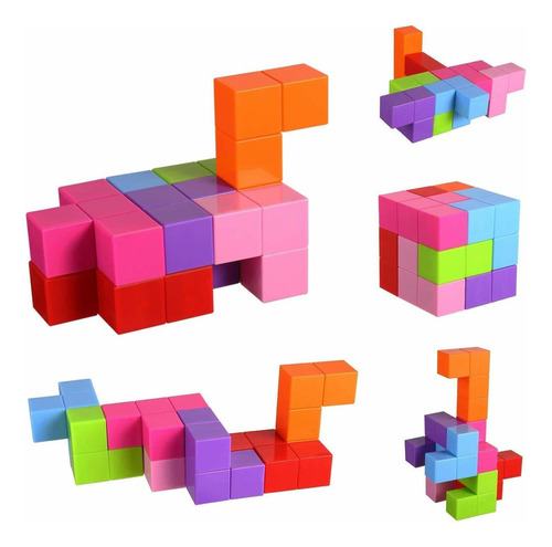 Ímãs Quadrados Cubo Blocos De Construção Cubo Brinquedos