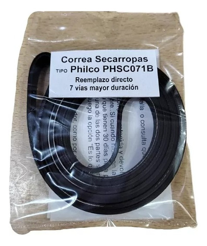Correa Secarropas Tipo Philco Phsc071b Made In Eu 7 Vias