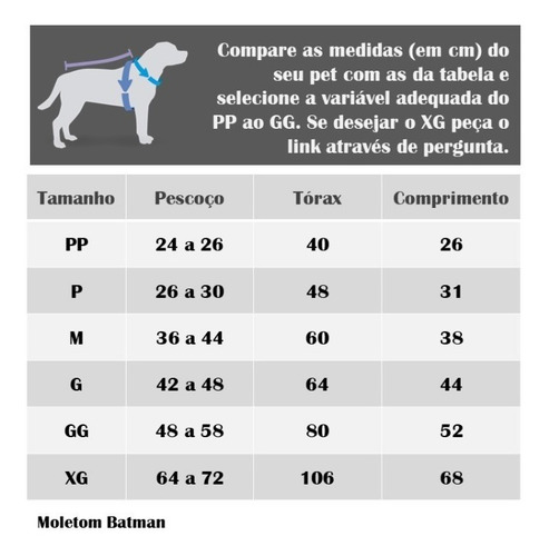 Imagem 4 de 4 de Roupa Cachorro Moletom Flanelado Batman Oficial Pp P M G Gg