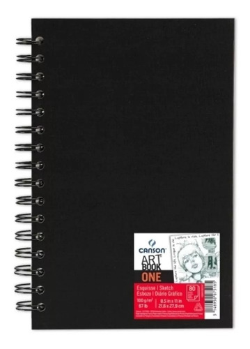 Caderno Sketch Canson Art Book One 100g A4 Espiral 80 Folhas