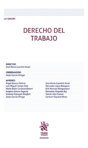 Derecho Del Trabajo 11 Edicion - Goerlich Peset Jose Maria