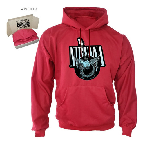 Imagen 4 de 10 de Buzo Hoodie Personalizado Saco Nirvana Guitar Estampado