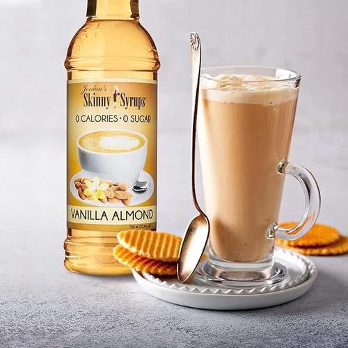 Jordan's Skinny Jarabe Vainilla Almond Cafe Con Dispensador