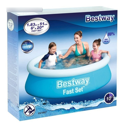 Imagen 4 de 7 de Pileta Inflable Infantil Redonda Bestway 183x51cm 940l