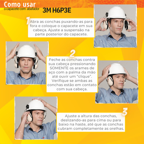 Kit Abafador Concha Haste Acop H6p3e 3m Ca 29706 Cor Bege