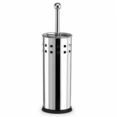 Escova Sanitária Inox Com Suporte Porta Escova Banheiro Aço Inox