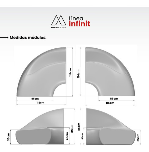 Camastro Modular Mordan Design Blanco