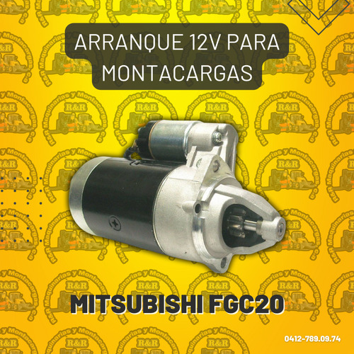 Arranque 12v Para Montacargas Mitsubishi Fgc20