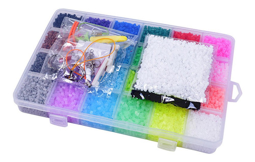 24 Colores Fuse Beads Kit 2.6mm Fusion Perler Beads Para