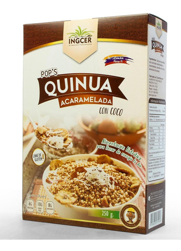 Cereales Naturales-quinoa Pop Acaramelada Con Coco  Ingcer