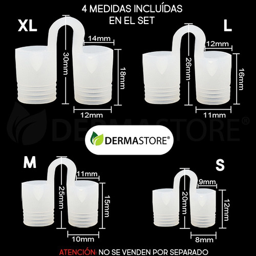 Imagen 2 de 8 de Set Dilatadores Nasales Cilindricos Suaves Anti Ronquido