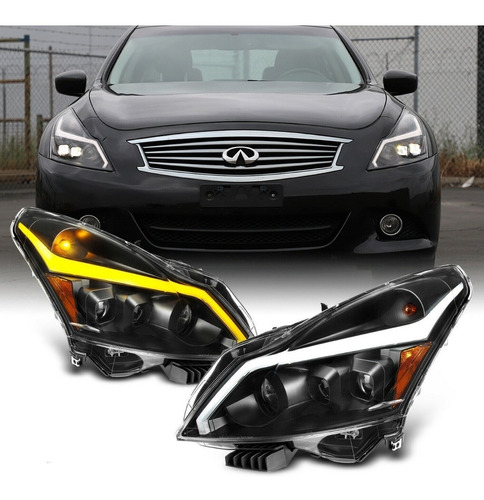 Par Faros Lupa Led Secuenciales Infiniti G37/g25/q40 10-13