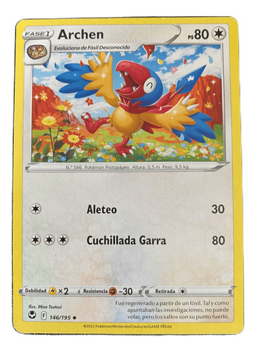 Archen Carta Pokémon Original Tcg Español