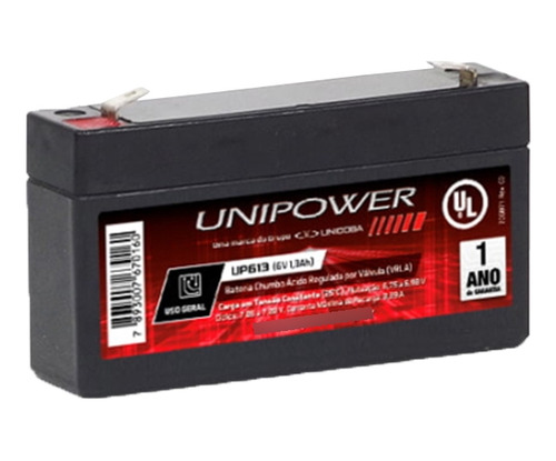 6v 1,3ah Unipower Selada - Agm Vrla Nobreak