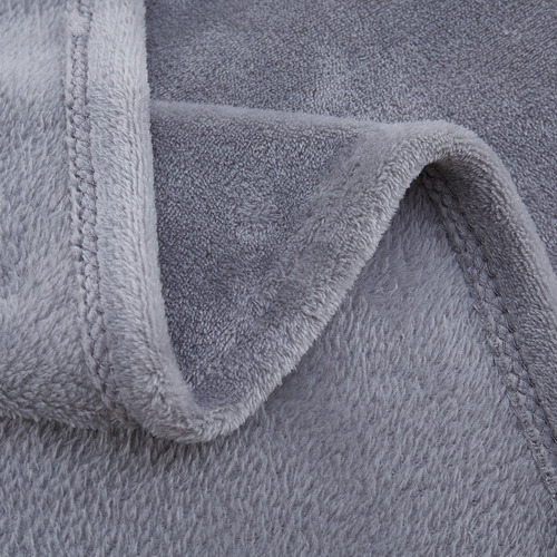 Frazada King Size Simil Piel De Flannel Super Suave Termica Color Gris oscuro
