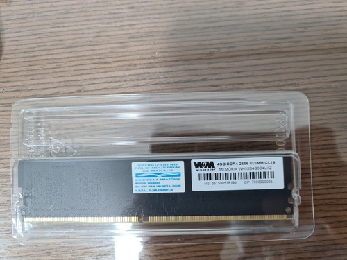 Imagem 1 de 1 de Memoria Winmemory 4gd Ddr4 2666 Udimm Cl19 (openbox)