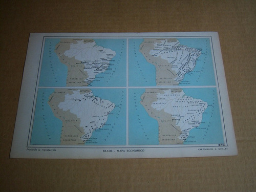 Mapa : Brasil : Económico . 1960 18,5 Cm X 28 Cm