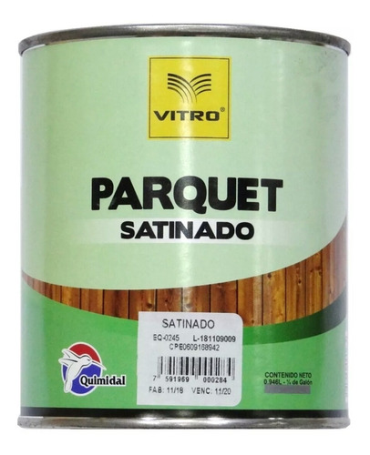 Parquet Satinado Quimidal Base Solvente Galon 