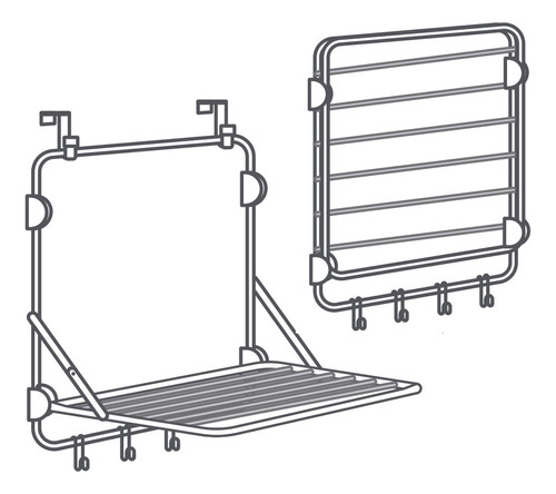 Tendedero Slim Abatible Puerta Pared Betterware