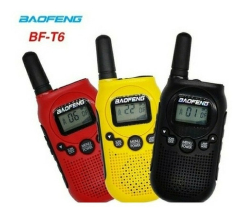 Radio De Comunicacion Baofeng T6 X2 Unidades Rojo