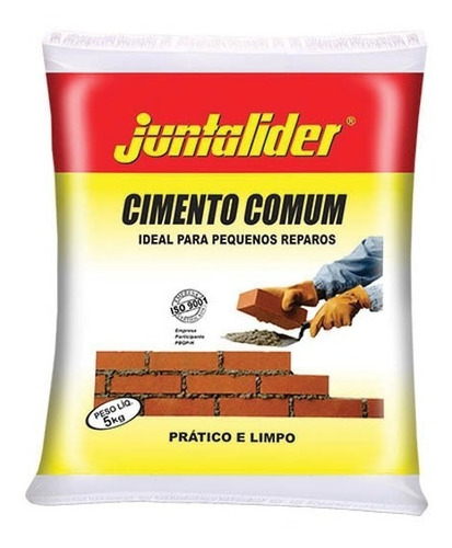 Imagem 1 de 2 de Cimento Comum Juntalider 5kg Cinza