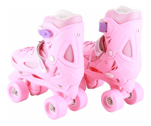 Patines Roller De 4 Ruedas Ajustable Doble Para Mujer