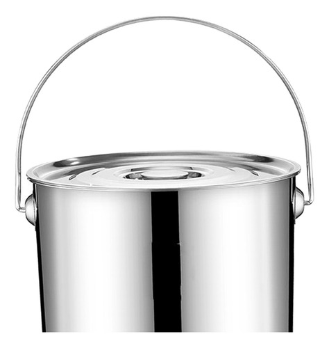 Olla De Acero Inoxidable 201 Con Tapa Para Cocinar 6l