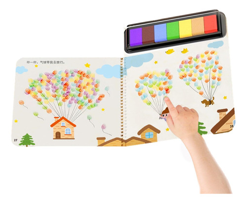 2024 Libro Lavable Para Colorear Con Los Dedos