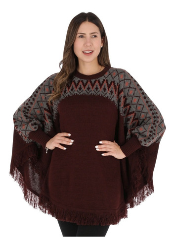 Sueter Tejido Capa Poncho Chal Mexicano Para Mujer Artesanal