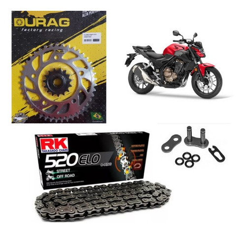 Kit Relação Durag-rk Cb 500x-d,e 2015 Com Retentor 41-15 Nov