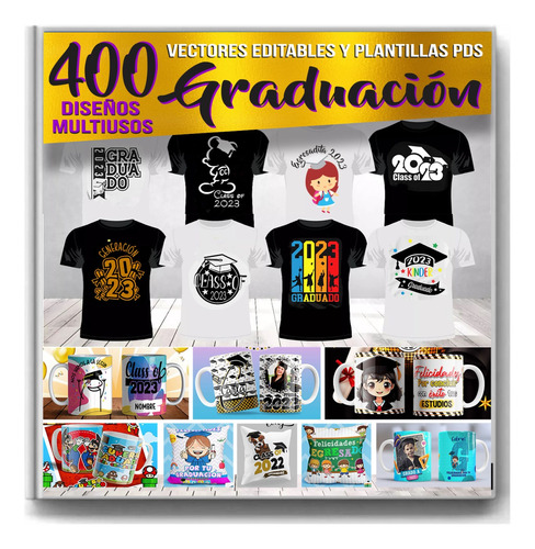 Plantillas Multiusos Tazas Playeras Cojines Para Graduacion 