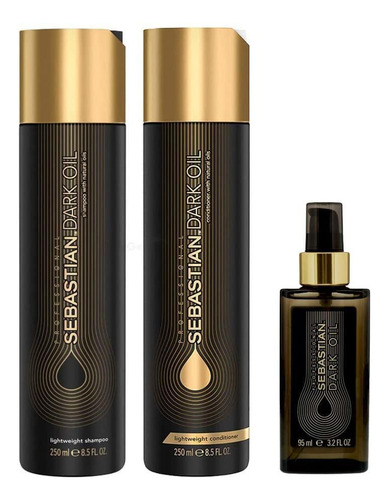 Kit Sebastian Dark Oil Shampoo Condicionador Dark Oil 95ml