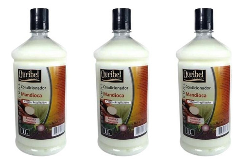 Condicionador Ouribel 1000ml Mandioca - Kit C/3un