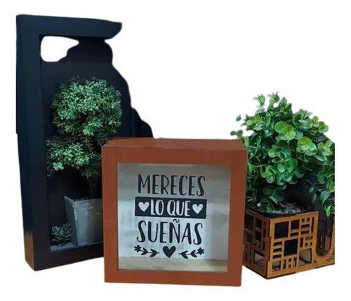 Alcancia De Madera Personalizada 19x19x9cm Mereces Lo Que Su