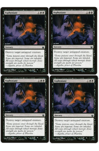 Cartas Magic Asphyxiate X4 Bog Mtg Bsas Playset