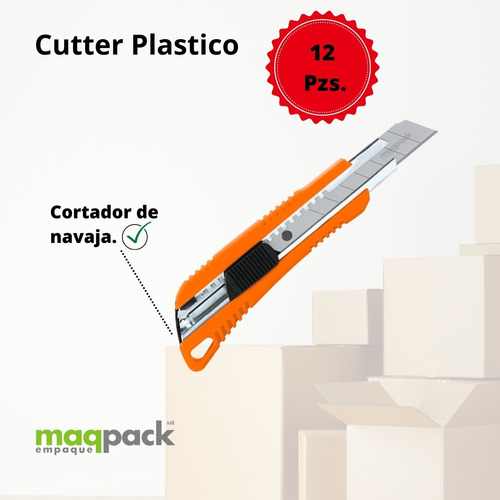 Caja De 12 Piezas Cutter Plastico 6' Truper 16974