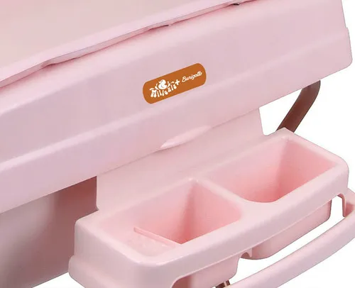 Bañera Millenia para bebés rosa, azul y gris, color rosa Burigotto