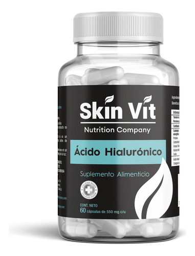 Ácido Hialuronico 60 Cápsulas Skin Vit Súper Premium Sabor Sin Sabor
